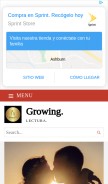 How growinges.com looks like on a mobile device such as an iPhone.