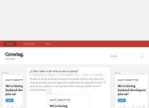 How growinges.com looks like on a tablet such as an iPad.
