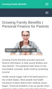 How growingfamilybenefits.com looks like on a mobile device such as an iPhone.