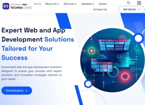 How growingprotechnologies.com looks like on a tablet such as an iPad.