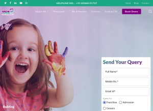 How growinnsteps.com looks like on a tablet such as an iPad.