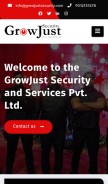 How growjustsecurity.com looks like on a mobile device such as an iPhone.