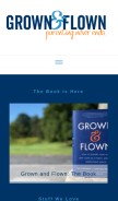 How grownandflown.com looks like on a mobile device such as an iPhone.