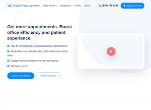 How growpractice.com looks like on a tablet such as an iPad.