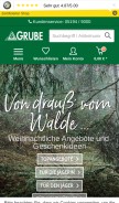 How grube.de looks like on a mobile device such as an iPhone.