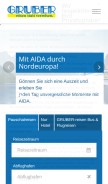 How gruberreisen.at looks like on a mobile device such as an iPhone.
