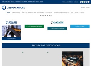 How grupo-sanjose.com looks like on a tablet such as an iPad.