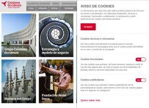 How grupocatalanaoccidente.com looks like on a tablet such as an iPad.
