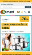 How gruppi.hu looks like on a mobile device such as an iPhone.