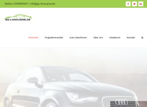 How gs-limousine.de looks like on a tablet such as an iPad.
