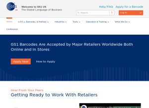 How gs1us.org looks like on a tablet such as an iPad.