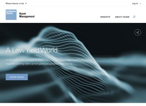 How gsam.com looks like on a tablet such as an iPad.