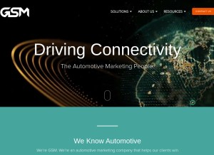 How gsmarketing.com looks like on a tablet such as an iPad.