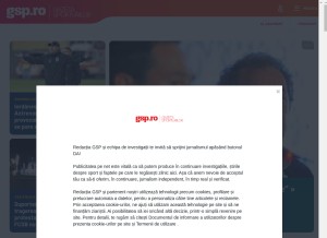 How gsp.ro looks like on a tablet such as an iPad.