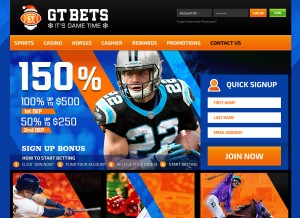 How gtbets.eu looks like on a tablet such as an iPad.