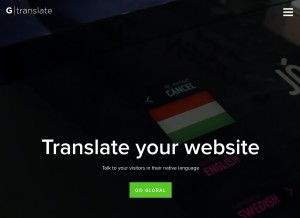 How gtranslate.io looks like on a tablet such as an iPad.