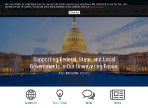 How gtsi.com looks like on a tablet such as an iPad.