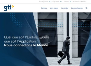 How gtt.net looks like on a tablet such as an iPad.
