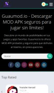 How guaumod.io looks like on a mobile device such as an iPhone.