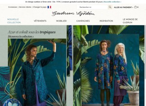 How gudrunsjoden.com looks like on a tablet such as an iPad.