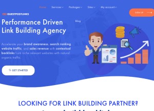 How guestpostlinks.net looks like on a tablet such as an iPad.