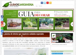 How guiadejardineria.com looks like on a tablet such as an iPad.