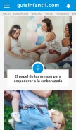 How guiainfantil.com looks like on a mobile device such as an iPhone.