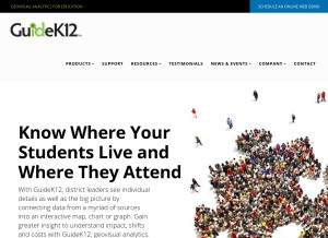 How guidek12.com looks like on a tablet such as an iPad.