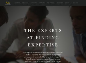 How guidepointglobal.com looks like on a tablet such as an iPad.