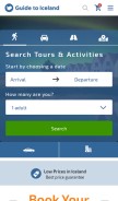 How guidetoiceland.is looks like on a mobile device such as an iPhone.