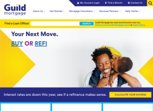 How guildmortgage.com looks like on a tablet such as an iPad.