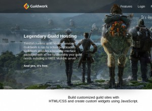 How guildwork.com looks like on a tablet such as an iPad.