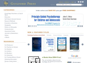 How guilford.com looks like on a tablet such as an iPad.