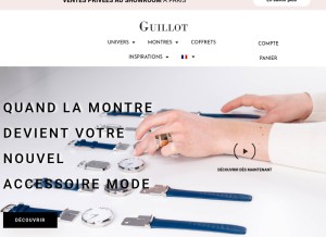 How guillotwatches.com looks like on a tablet such as an iPad.