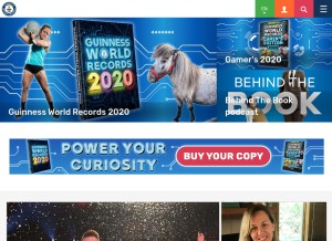 How guinnessworldrecords.com looks like on a tablet such as an iPad.