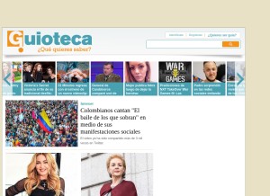 How guioteca.com looks like on a tablet such as an iPad.