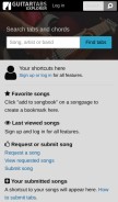 How guitartabsexplorer.com looks like on a mobile device such as an iPhone.