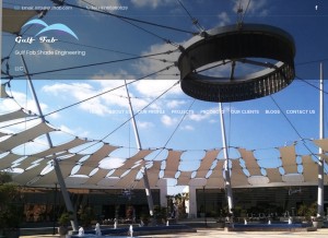 How gulffab.com looks like on a tablet such as an iPad.