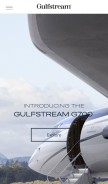 How gulfstream.com looks like on a mobile device such as an iPhone.