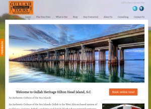 How gullaheritage.com looks like on a tablet such as an iPad.