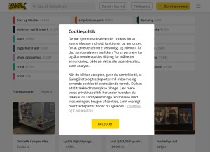 How guloggratis.dk looks like on a tablet such as an iPad.