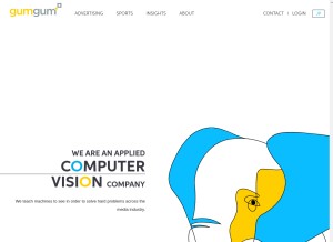 How gumgum.com looks like on a tablet such as an iPad.