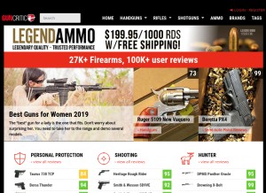How guncritic.com looks like on a tablet such as an iPad.