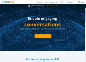 How gupshup.io looks like on a tablet such as an iPad.