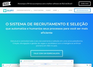 How gupy.io looks like on a tablet such as an iPad.
