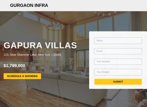 How gurgaoninfra.in looks like on a tablet such as an iPad.