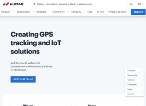 How gurtam.com looks like on a tablet such as an iPad.