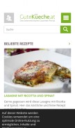 How gutekueche.at looks like on a mobile device such as an iPhone.