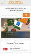 How gutscheine.de looks like on a mobile device such as an iPhone.