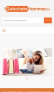 How gutscheinhammer.de looks like on a mobile device such as an iPhone.